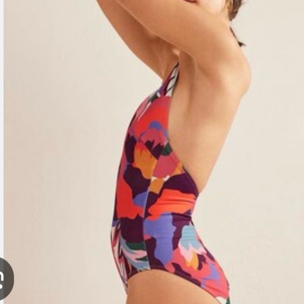 Boden NWT Swimsuit Sorrento One-Shoulder Floral Print bathing suit US 8 gorgeous - Picture 8 of 9
